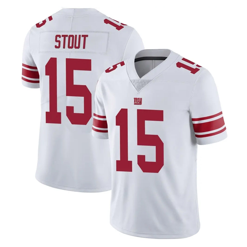 NY.Giants #15 Jordan Stout Player White Limited Vapor Untouchable Home Game Cooneas Stitched Jerseys