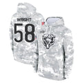 C.Bears #58 Darnell Wright Player Arctic Camo Salute to Service Pullover Hoodies Limited Cooneas Stitched Jerseys