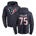 H.Texans #75 Wyatt Teller Player Navy Pro Line Pullover Hoodie Limited Game Cooneas Stitched Jerseys