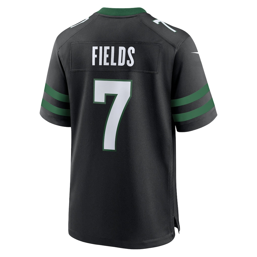 Cooneas NY.Jets #7 Justin Fields Stealth Black Game Jersey