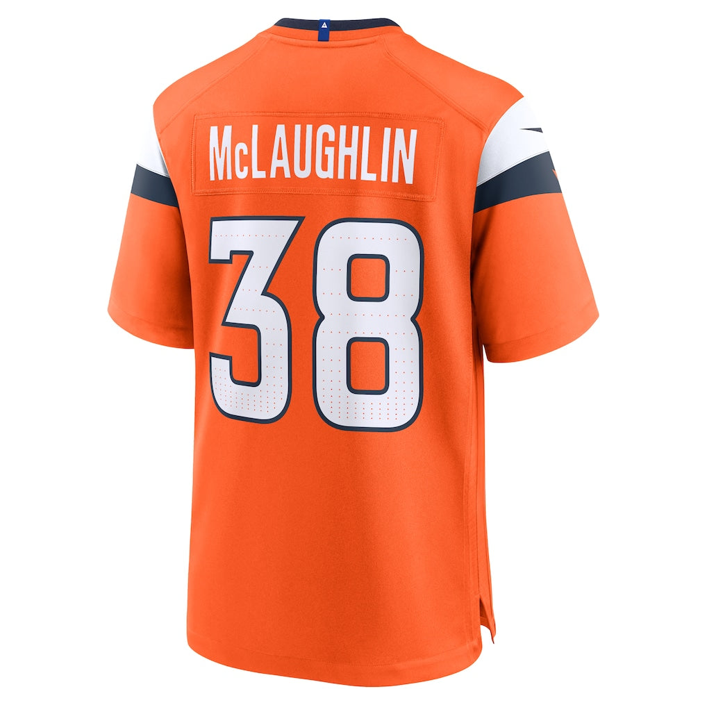 Cooneas D.Broncos #38 Jaleel McLaughlin Orange Alternate Game Jersey