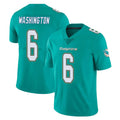 M.Dolphins #6 Malik Washington Player Aqua Limited Vapor Untouchable Home Game Cooneas Stitched Jerseys