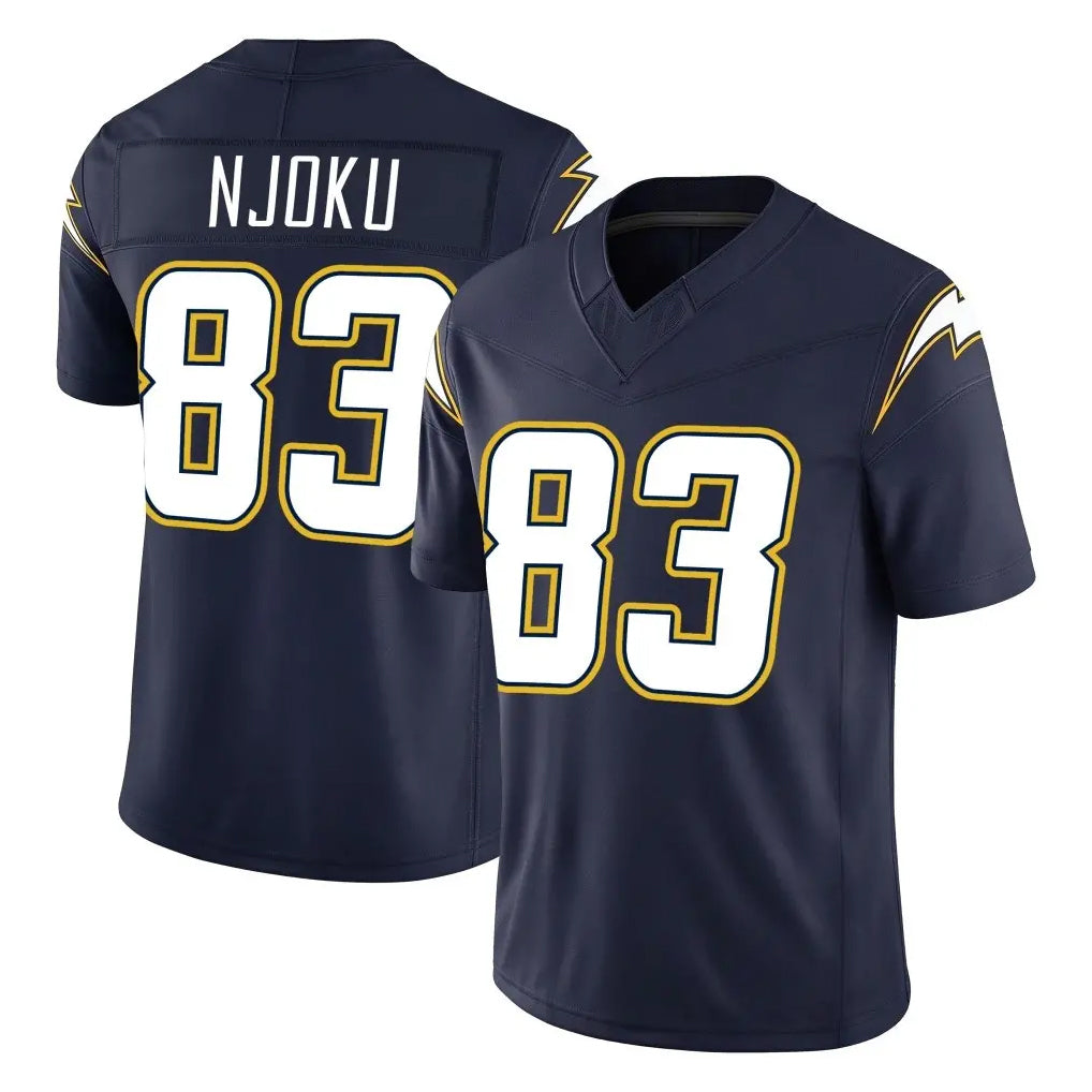 LA.Chargers #83 David Njoku Player Navy Vapor F.U.S.E. Limited Home Game Stitched Jerseys
