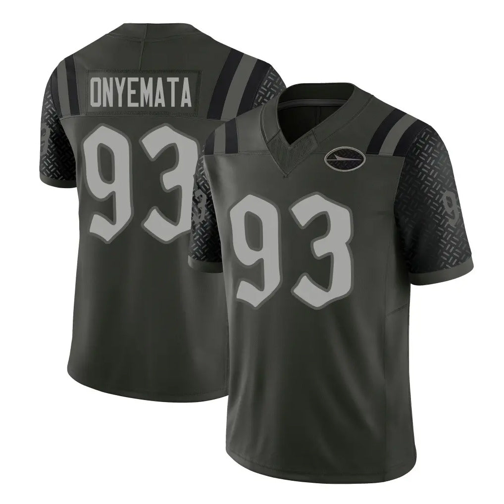 NY.Jets #93 David Onyemata Player Green Limited 2025 Rivalries Collection Home Game Cooneas Stitched Jerseys
