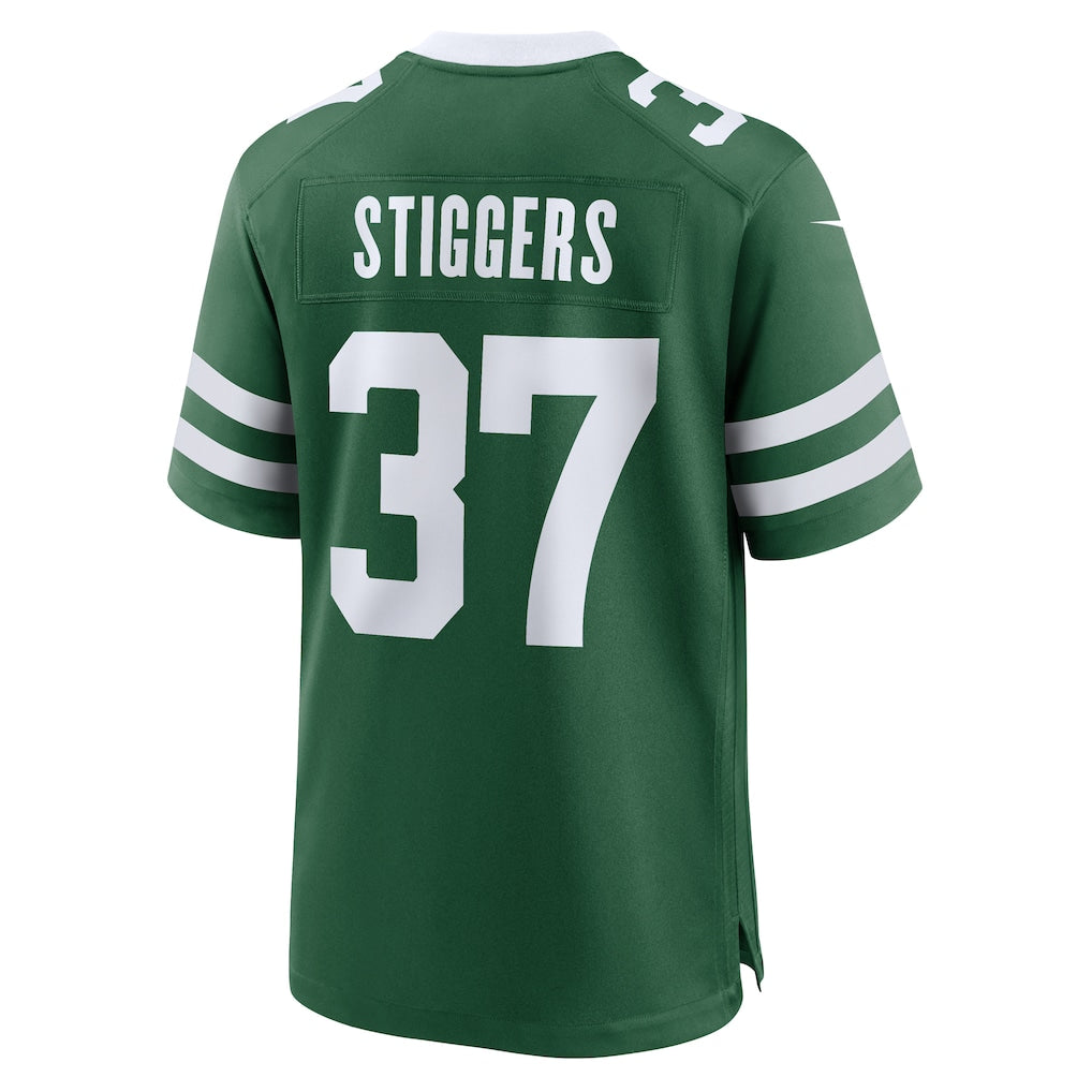 Cooneas NY.Jets #37 Qwan'tez Stiggers Legacy Green Team Game Jersey