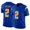 LA.Chargers #2 Elijah Molden Player Royal Limited Vapor F.U.S.E. Home Game Stitched Jerseys