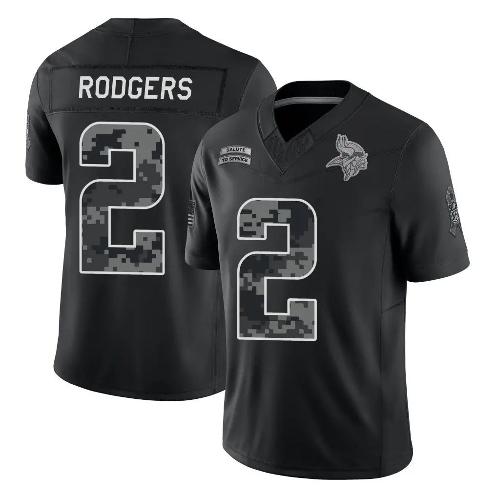 MN.Vikings #2 Isaiah Rodgers Player Black Limited 2026 Salute to Service Home Game Cooneas Stitched Jerseys