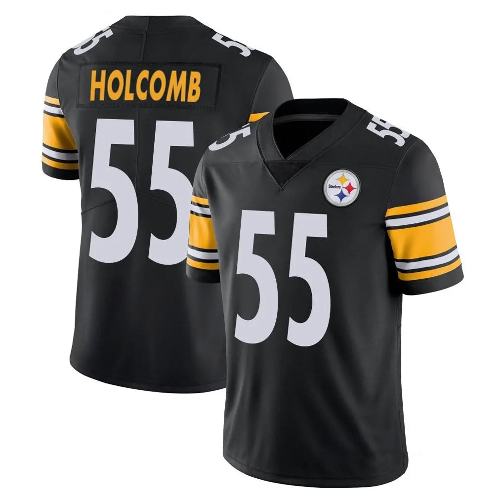 P.Steelers #55 Cole Holcomb Player Black Limited Vapor Untouchable Home Game Cooneas Stitched Jerseys