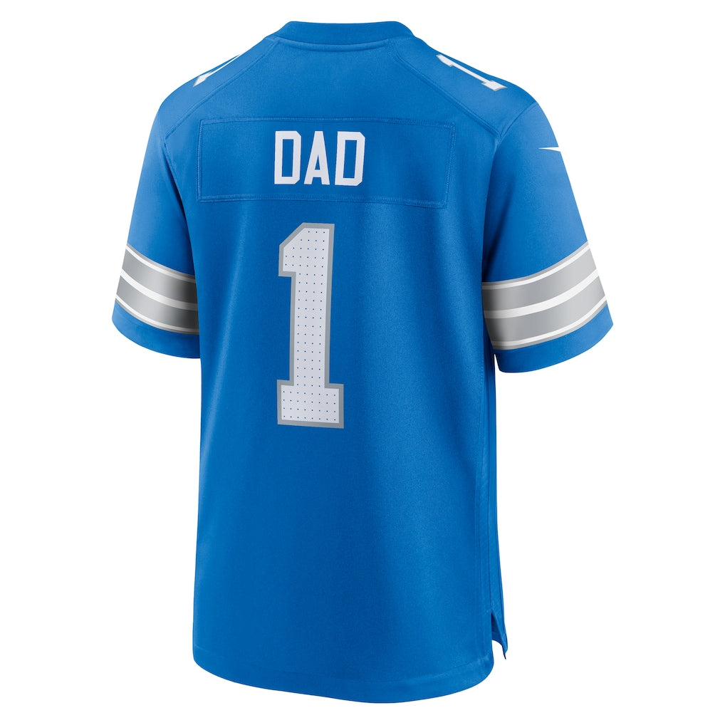 Cooneas D.Lions #1 Dad Blue Game Jersey