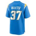 Cooneas LA.Chargers #37 Isas Waxter Powder Blue Team Game Jersey