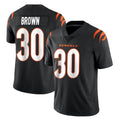 C.Bengals #30 Chase Brown Player Black Vapor Untouchable Limited Home Game Cooneas Stitched Jerseys