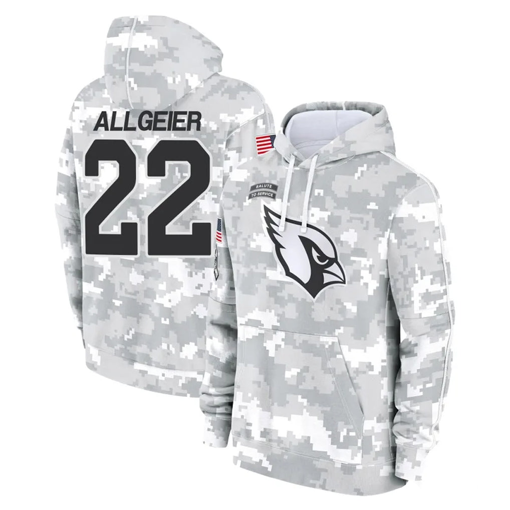 A.Cardinals #22 Tyler Allgeier Player Arctic Camo Limited Salute to Service Pullover Hoodies Game Cooneas Stitched Jerseys
