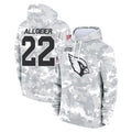 A.Cardinals #22 Tyler Allgeier Player Arctic Camo Limited Salute to Service Pullover Hoodies Game Cooneas Stitched Jerseys