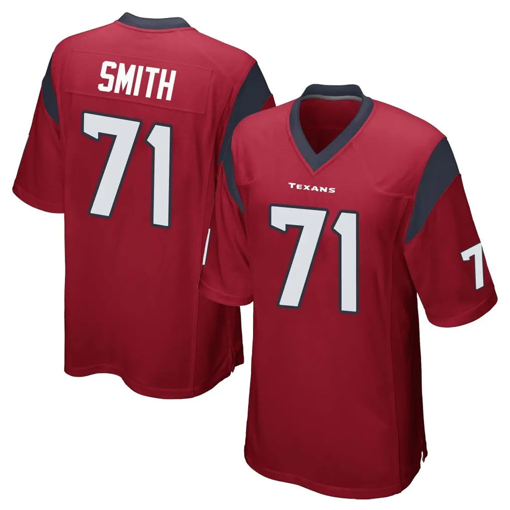 H.Texans #71 Braden Smith Player Red Home Game Cooneas Stitched Jerseys