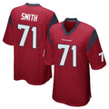 H.Texans #71 Braden Smith Player Red Home Game Cooneas Stitched Jerseys