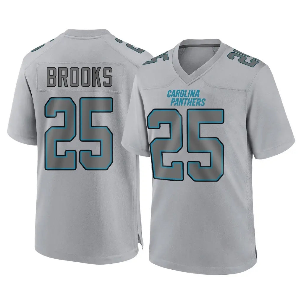 C.Panthers #25 Jonathon Brooks Player Gray Atmosphere Fashion Game Cooneas Stitched Jerseys