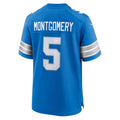 Cooneas D.Lions #5 David Montgomery Blue Game Jersey