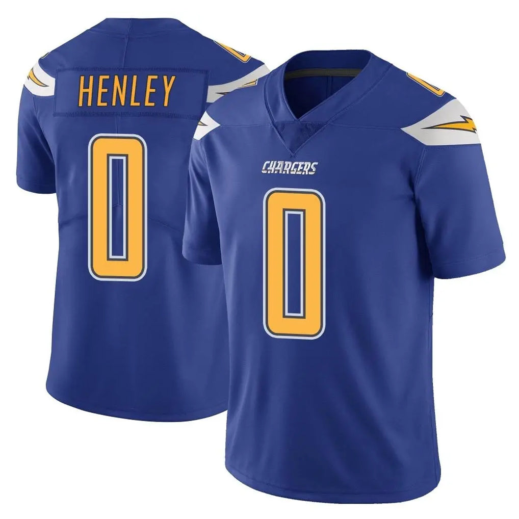 LA.Chargers #0 Daiyan Henley Player Royal Limited Color Rush Vapor Untouchable Home Game Stitched Jerseys