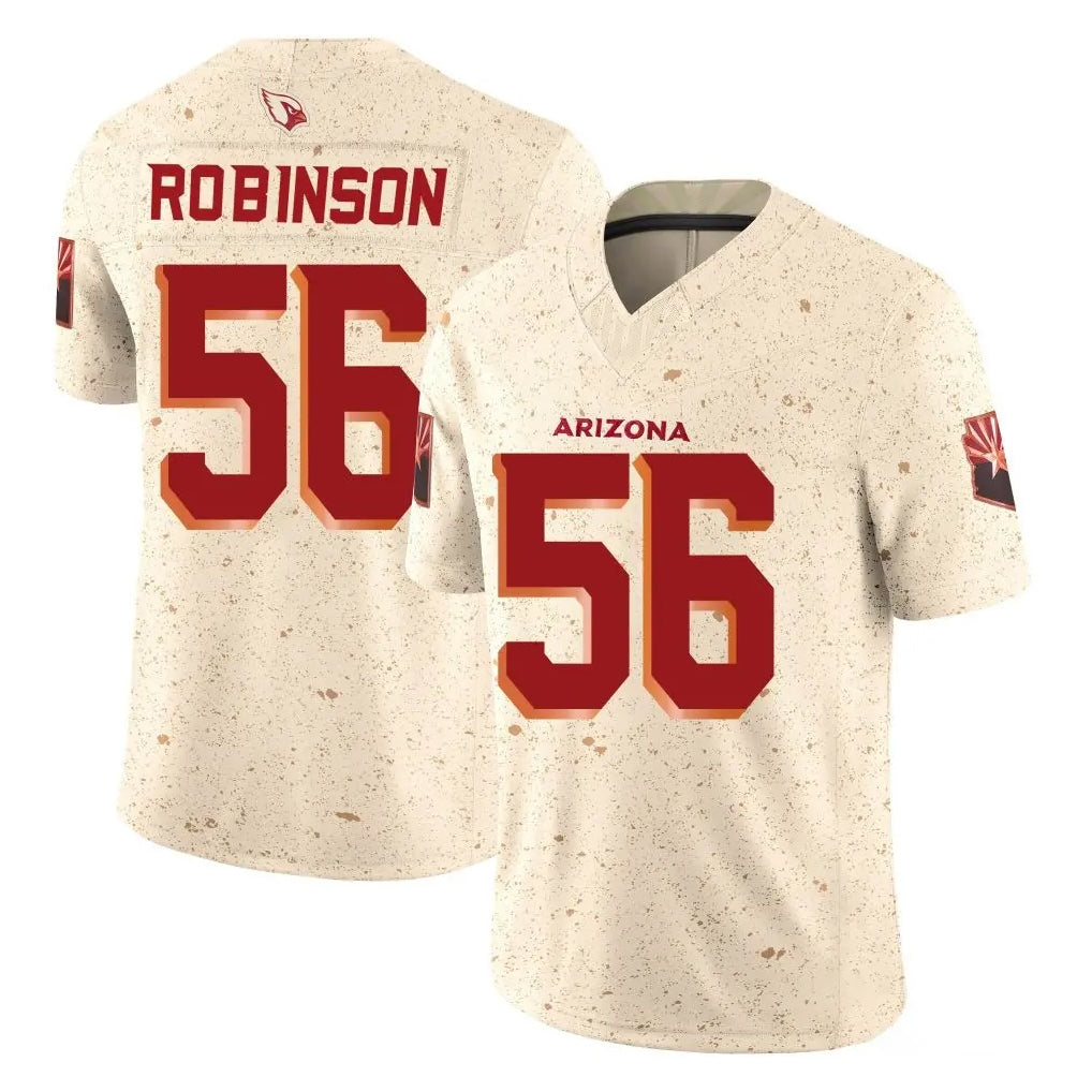 A.Cardinals #56 Darius Robinson Player Cream Rivalries Collection Vapor Limited Home Game Cooneas Stitched Jerseys