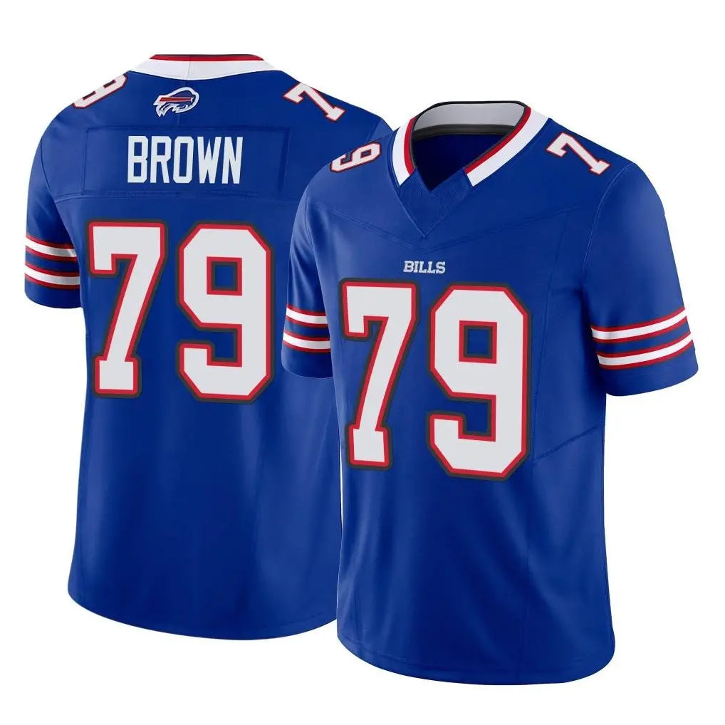 B.Bills #79 Spencer Brown Player Royal Vapor F.U.S.E. Limited Home Game Cooneas Stitched Jerseys