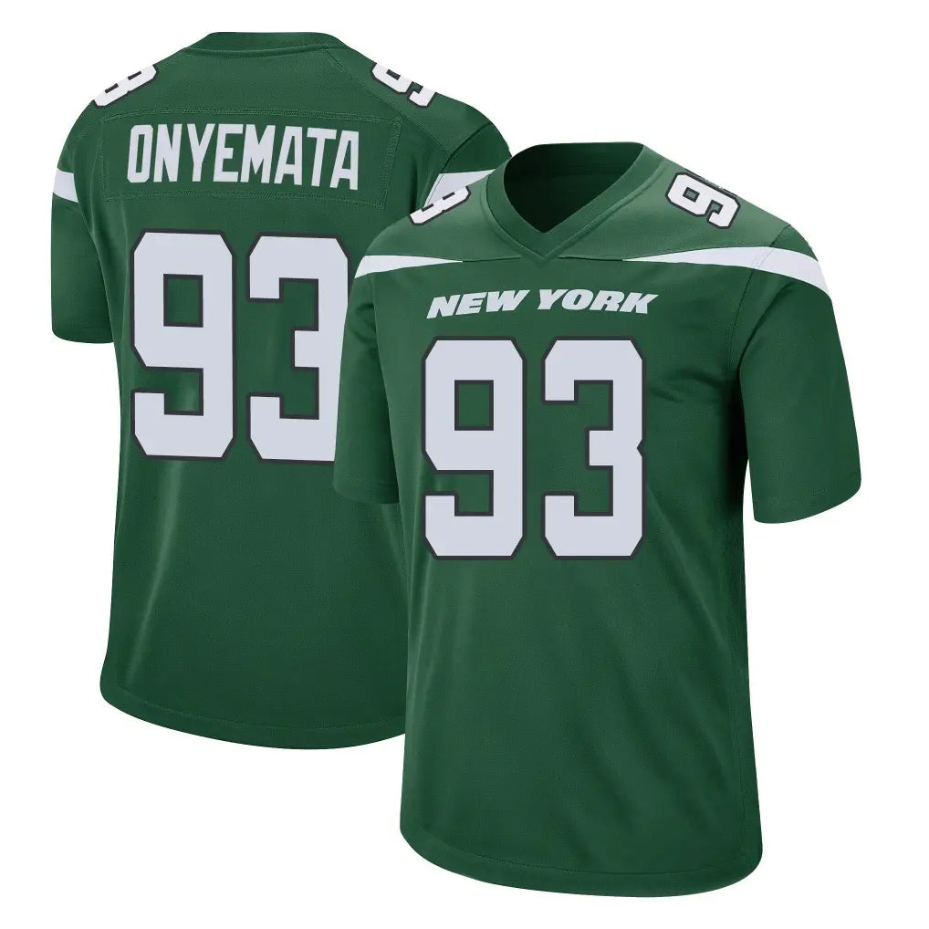 NY.Jets #93 David Onyemata Player Green Home Game Cooneas Stitched Jerseys