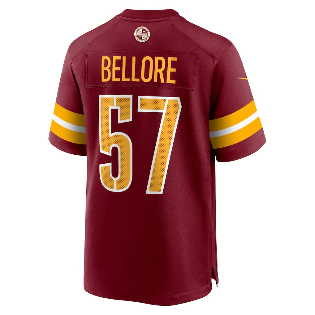 Cooneas W.Commanders #57 Nick Bellore Burgundy Team Game Jersey