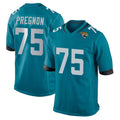 J.Jaguars #75 Emmanuel Pregnon Player Teal Home Game Cooneas Stitched Jerseys