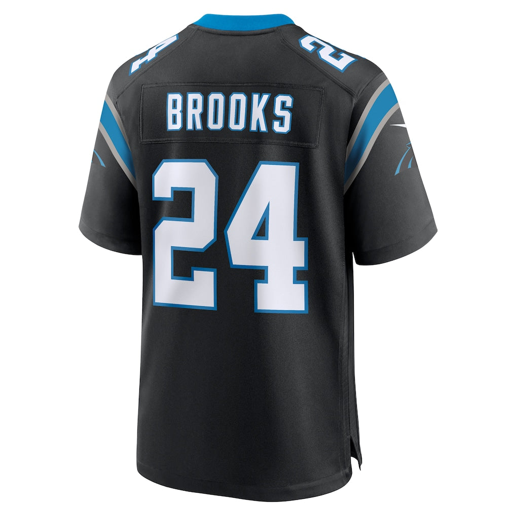 Cooneas C.Panthers #24 Jonathon Brooks Black Game Jersey
