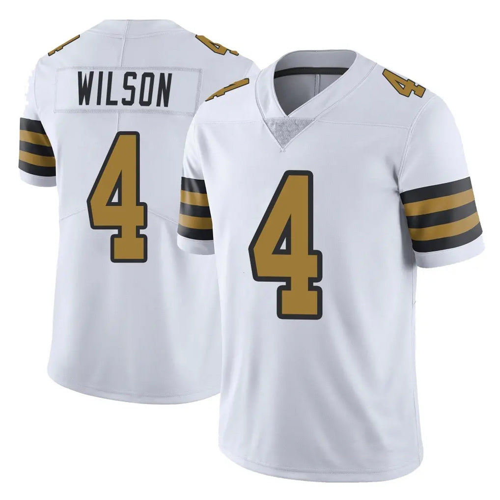 NO.Saints #4 Zach Wilson Player White Limited Color Rush Home Game Cooneas Stitched Jerseys