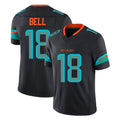 M.Dolphins #18 Chris Bell Player Black Limited Pitch Rivalries Collection Home Game Cooneas Stitched Jerseys