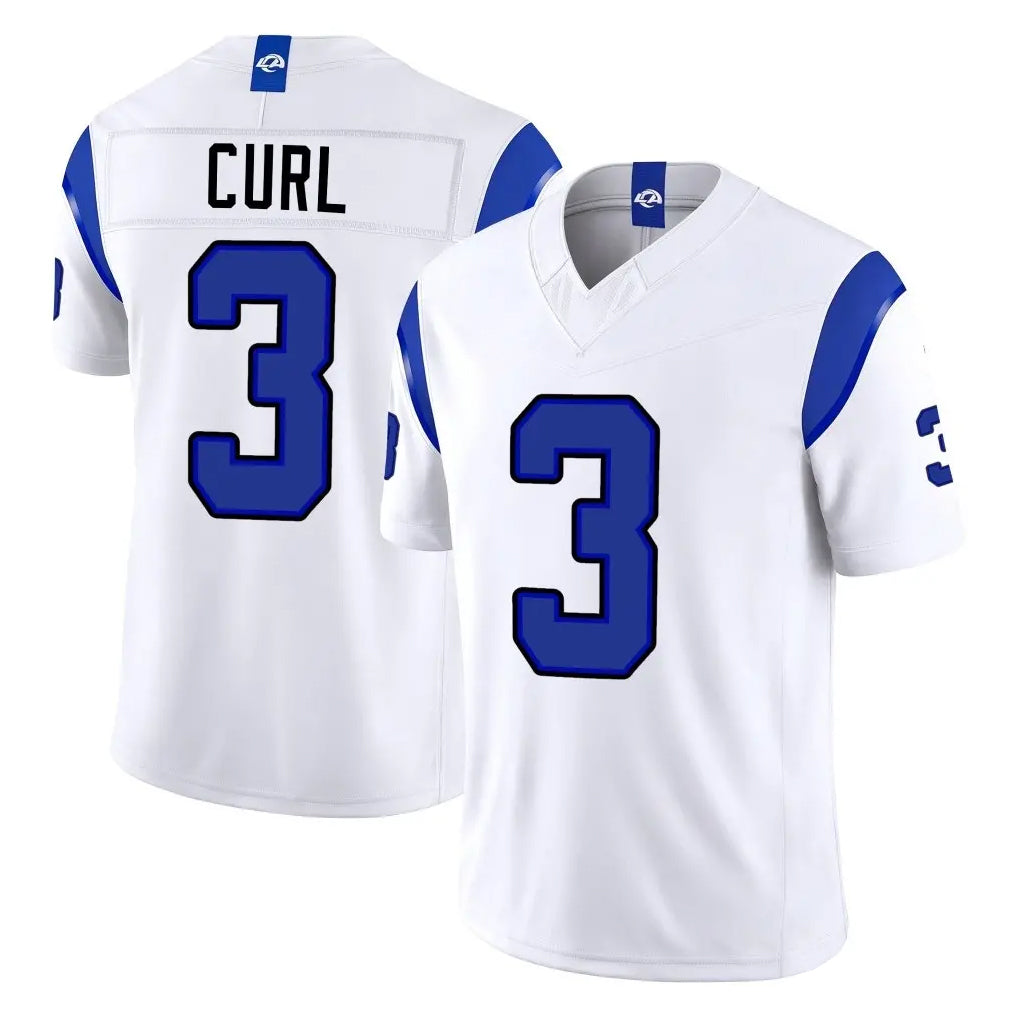 LA.Rams #3 Kam Curl Player White Limited Fearsome Vapor F.U.S.E. Home Game Cooneas Stitched Jerseys