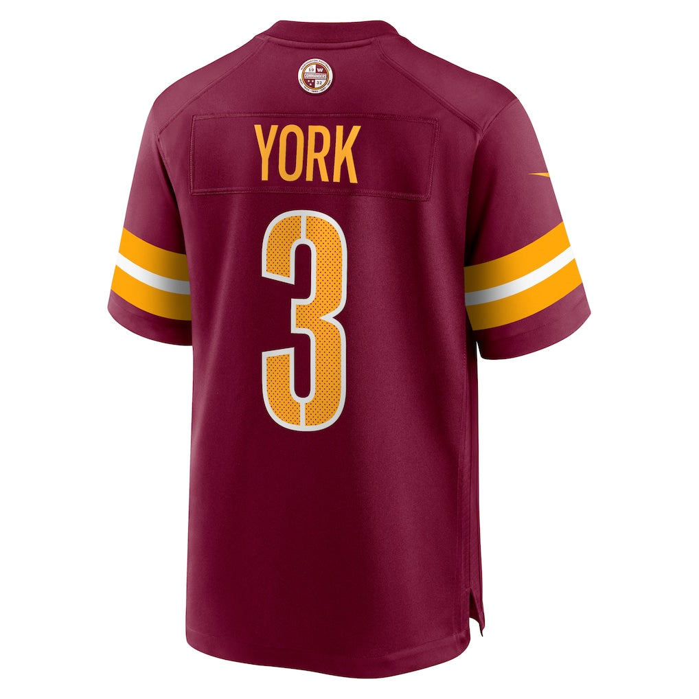 Cooneas W.Commanders #3 Cade York Burgundy Game Jersey
