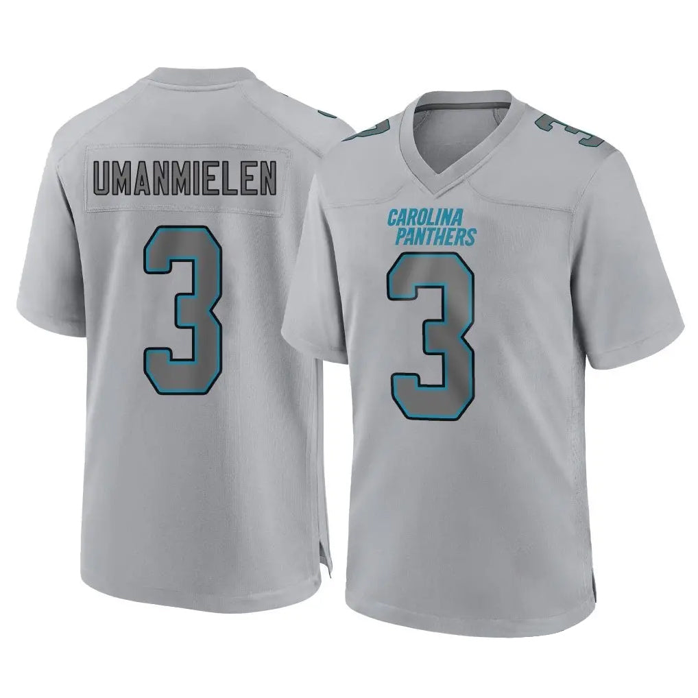 C.Panthers #3 Princely Umanmielen Player Gray Atmosphere Fashion Game Cooneas Stitched Jerseys