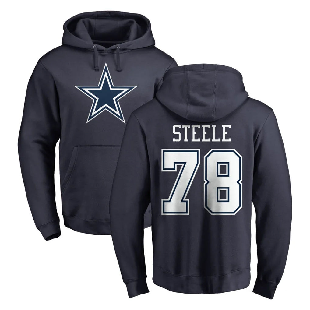 D.Cowboys #78 Terence Steele Player Navy Pullover Hoodies Limited Cooneas Stitched Jerseys