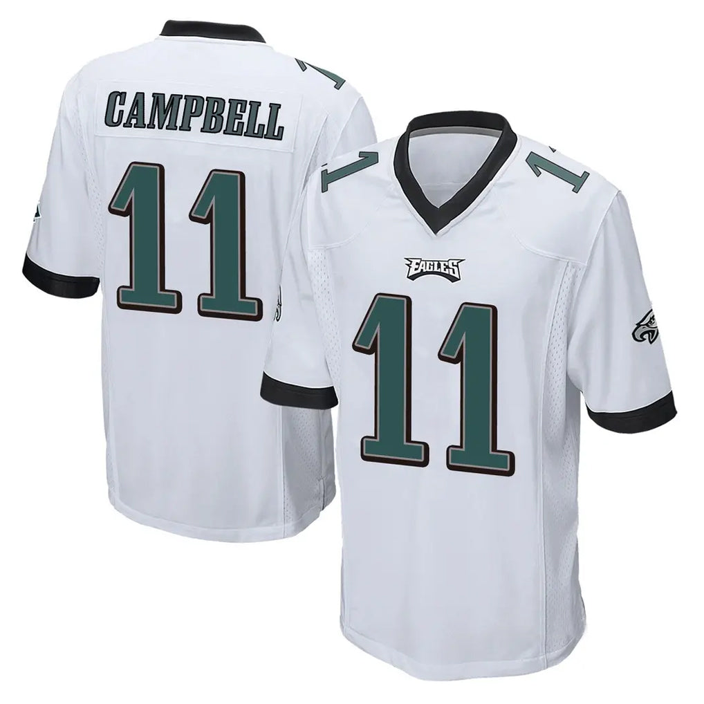 P.Eagles #11 Jihaad Campbell Player White Home Game Cooneas Stitched Jerseys