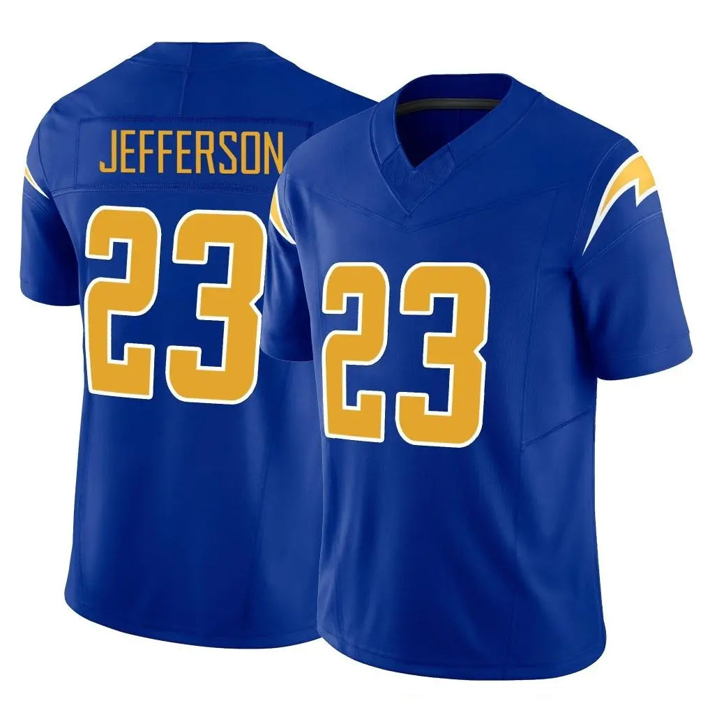 LA.Chargers #23 Tony Jefferson Player Royal Limited Vapor F.U.S.E. Home Game Stitched Jerseys