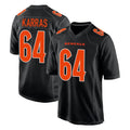 C.Bengals #64 Ted Karras Player Black Fashion Game Cooneas Stitched Jerseys