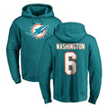 M.Dolphins #6 Malik Washington Player Aqua LOGO Pullover Hoodies Limited Cooneas Stitched Jerseys