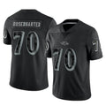 B.Ravens #70 Roger Rosengarten Player Black REFLECTIVE Limited Cooneas Stitched Jerseys