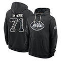 NY.Jets #71 Josh Myers Player 2026 Black Logo Pullover Hoodies Limited Game Cooneas Stitched Jerseys