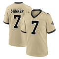 NO.Saints #7 Jonas Sanker Player Gold Home Game Cooneas Stitched Jerseys