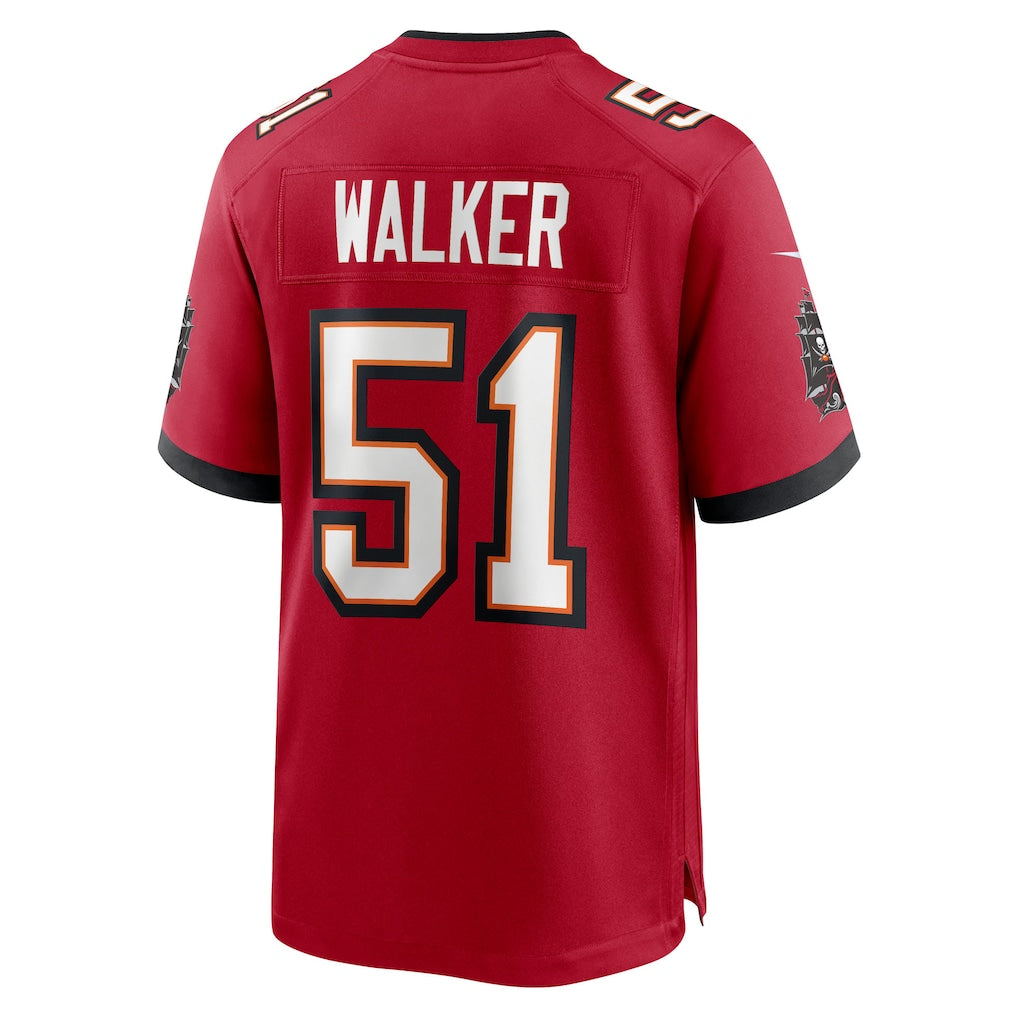 Cooneas TB.Buccaneers #51 David Walker Red Team Game Jersey