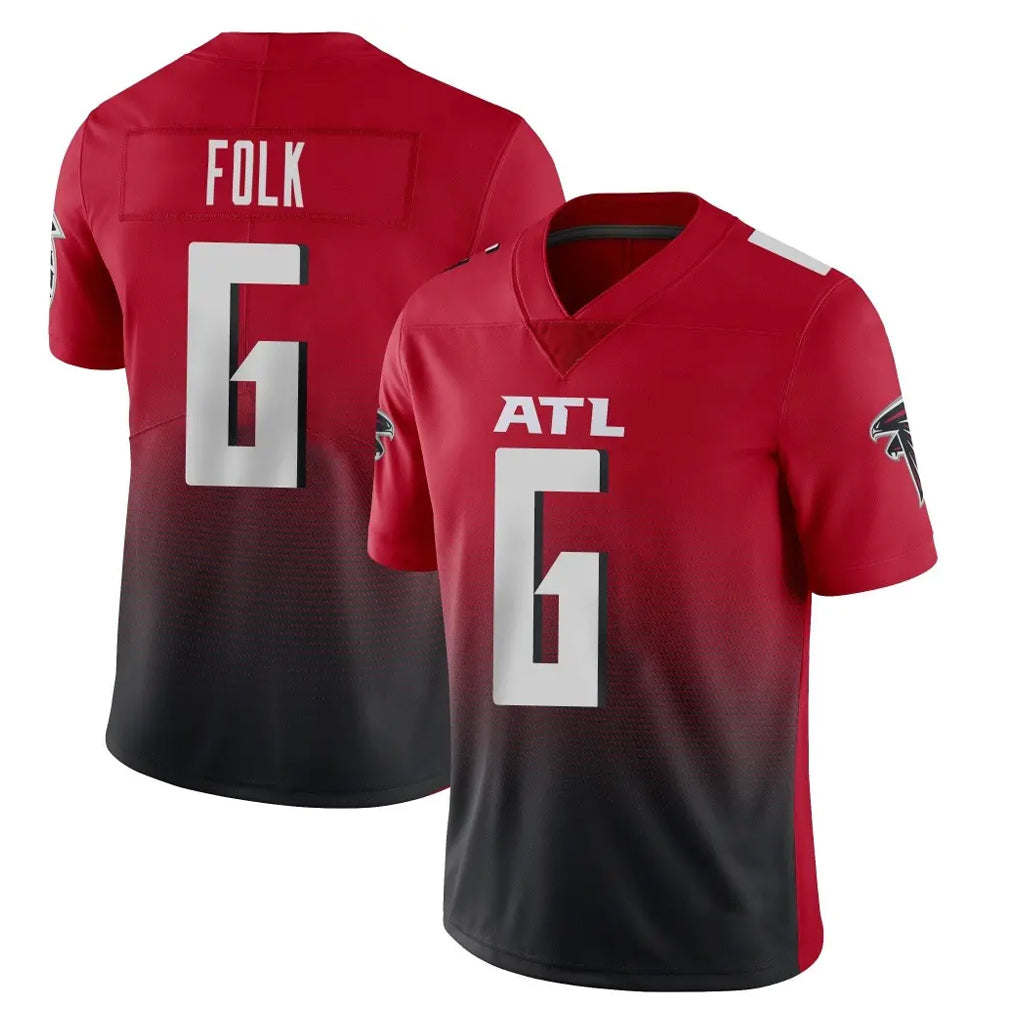 A.Falcons #6 Nick Folk Player Red Vapor Untouchable Limited Home Game Cooneas Stitched Jerseys