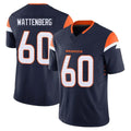 D.Broncos #60 Luke Wattenberg Player Navy Limited Vapor F.U.S.E. Home Game Cooneas Stitched Jerseys
