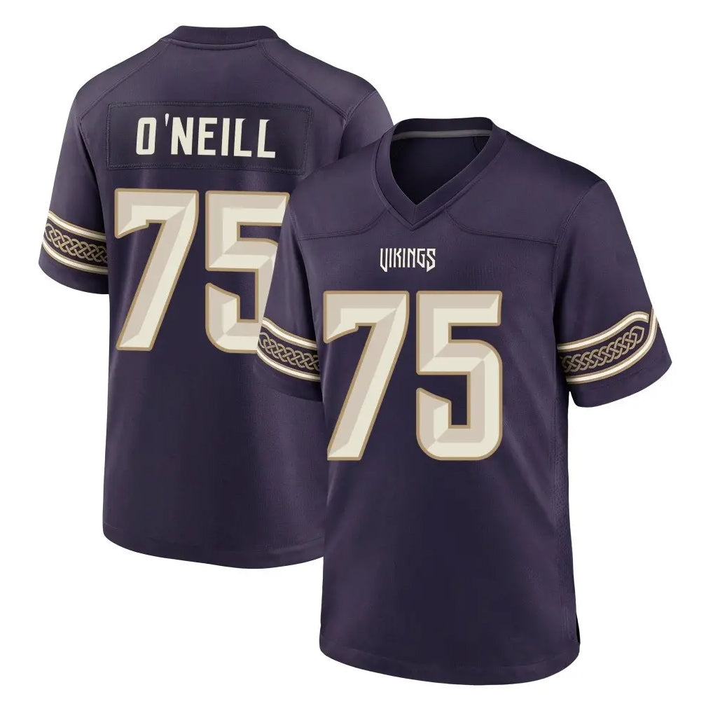 MN.Vikings #75 Brian O'Neill Player Purple 2026 Rivalries Collection Home Game Cooneas Stitched Jerseys
