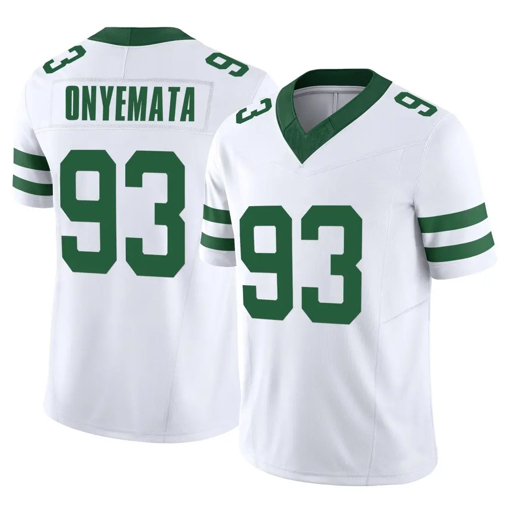 NY.Jets #93 David Onyemata Player White Legacy Limited Vapor F.U.S.E. Home Game Cooneas Stitched Jerseys