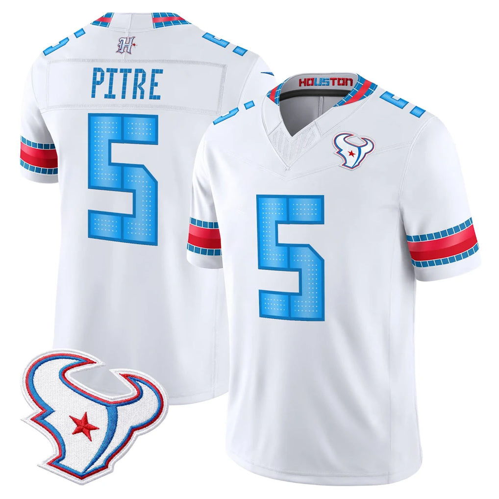 H.Texans #5 Jalen Pitre Player Whtie 2026 Rivalries Vapor Home Game Cooneas Stitched jerseys