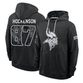 MN.Vikings #87 T.J. Hockenson Player 2026 Black Logo Pullover Hoodies Limited Game Cooneas Stitched Jerseys