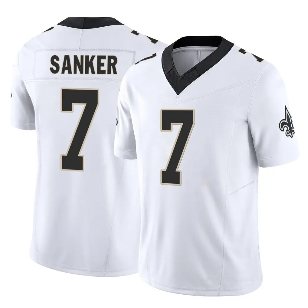 NO.Saints #7 Jonas Sanker Player White Limited Vapor F.U.S.E. Home Game Cooneas Stitched Jerseys