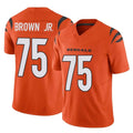 C.Bengals #75 Orlando Brown Jr. Player Orange Vapor F.U.S.E. Limited Home Game Cooneas Stitched Jerseys